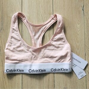NWT Calvin Klein Unlined Bralette in Light Pink Size XS